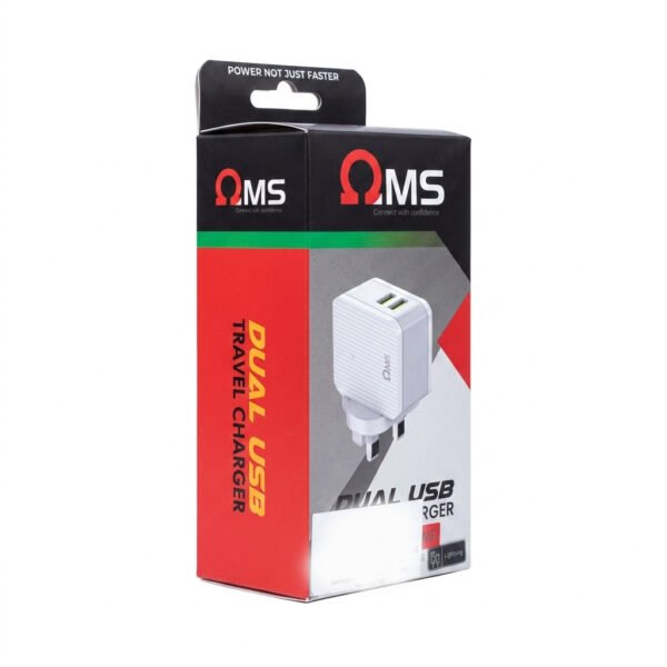 OMS Dual USB Travel Charger Lightning OM401