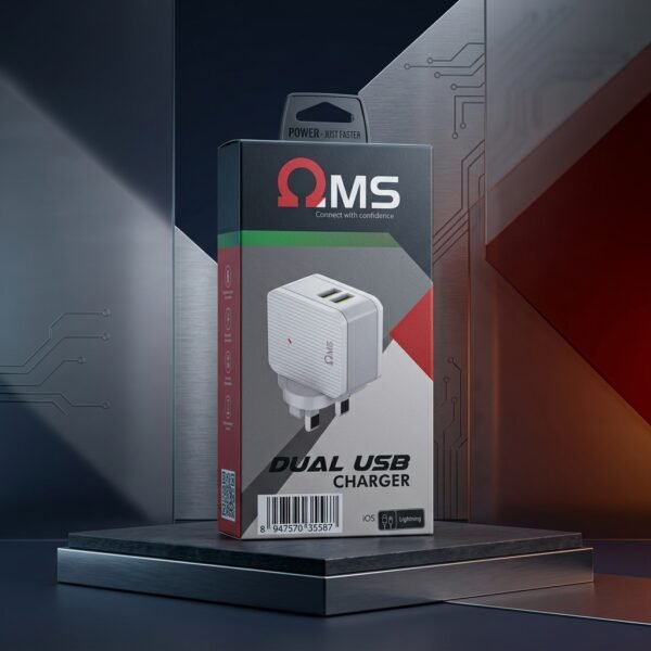 OMS Dual USB Travel Charger Lightning OM401