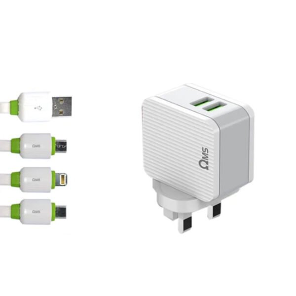 OMS Dual USB Travel Charger Lightning OM401